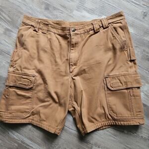 Duluth Fire Hose Cargo Shorts Mens 44 Brown Cotton Canvas‎ Pockets Workwear